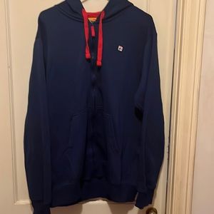 Gently loved navy blue men FILA hoodie. Size 2XL smoke free .